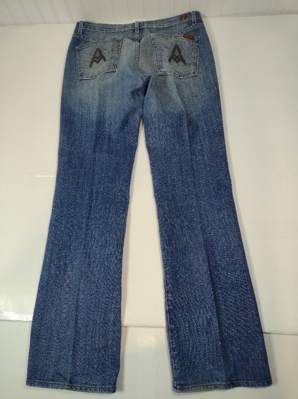 7 For All Men Kind t Blue Straight Leg Men's Jeans (33) - Picture 9 of 15